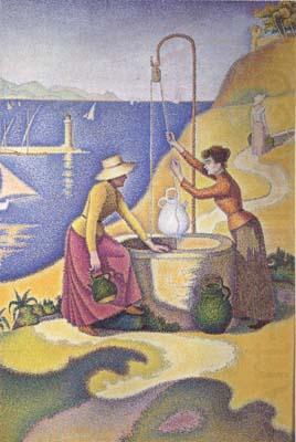 Paul Signac Women at the Well (Young Provencal Women at the Well) (mk06) china oil painting image
